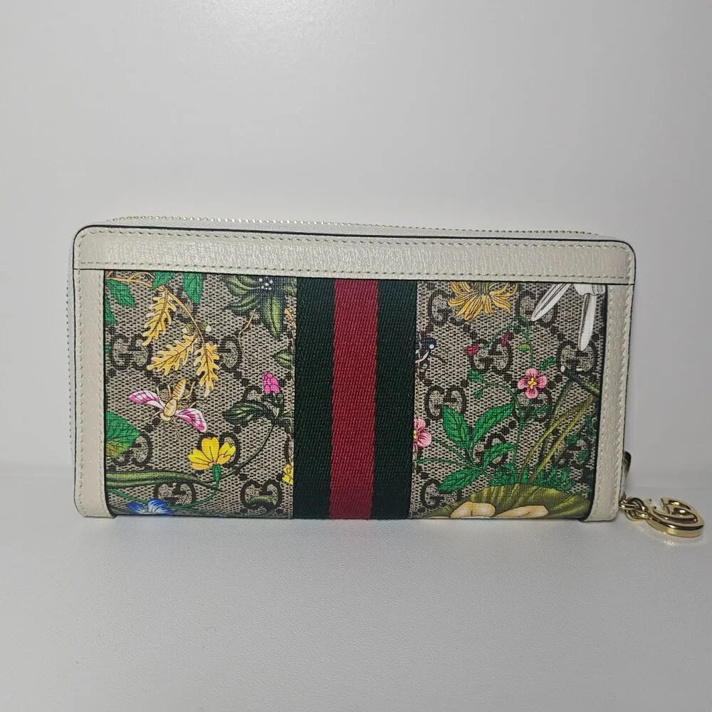 Gucci GG Flora Ophidia Zip Wallet with Authenticity Certificate - Picture 2 of 9
